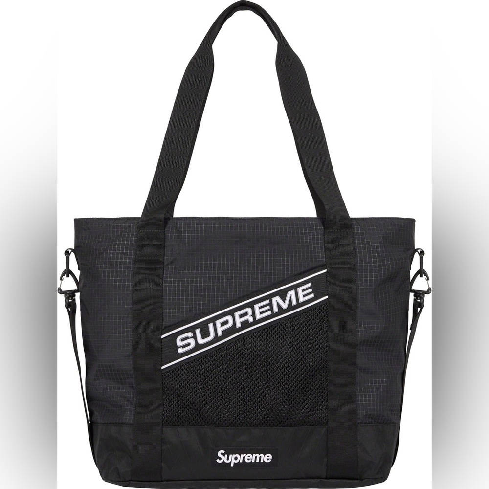 Supreme Black Mesh Pocket Tote